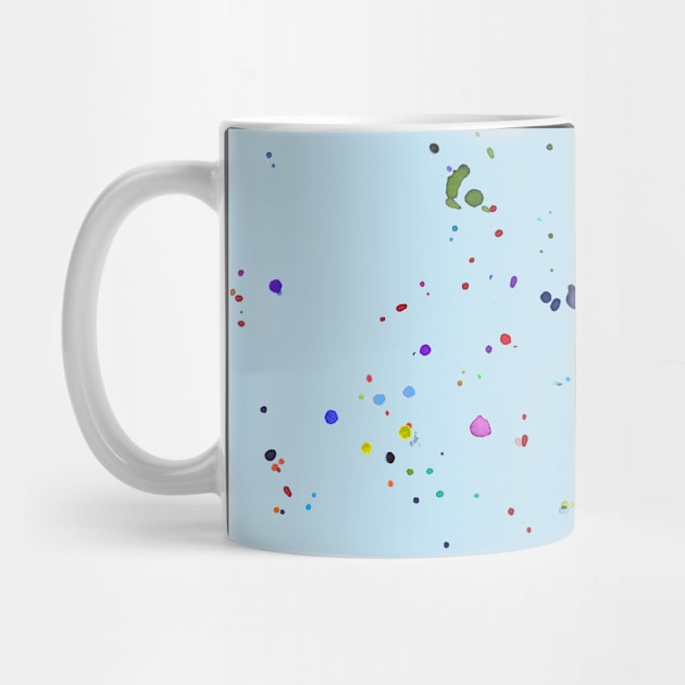 Pocket - Watercolor Splatter Terrazo Blue by ninoladesign